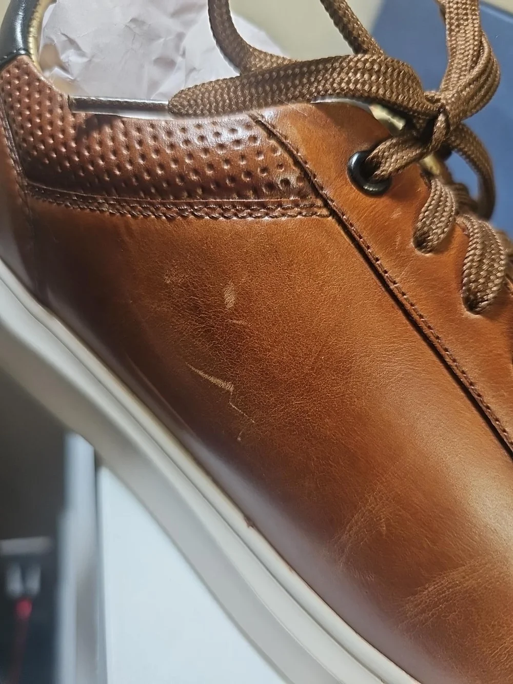 Florsheim Social LT Sneaker Men’s 9M Cognac Brown Leather Comfortech